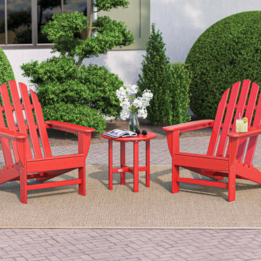 POLYWOOD Classic Adirondack 3-Piece Set - Sunset Red